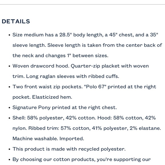 POLO RALPH LAUREN Water-repellent Hybrid Hoodie Newport Navy/wine men’s size XL - Picture 11 of 11